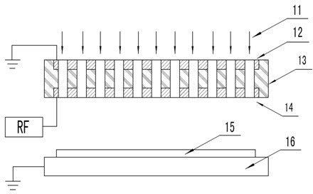 A flat plate electrode fixing structure