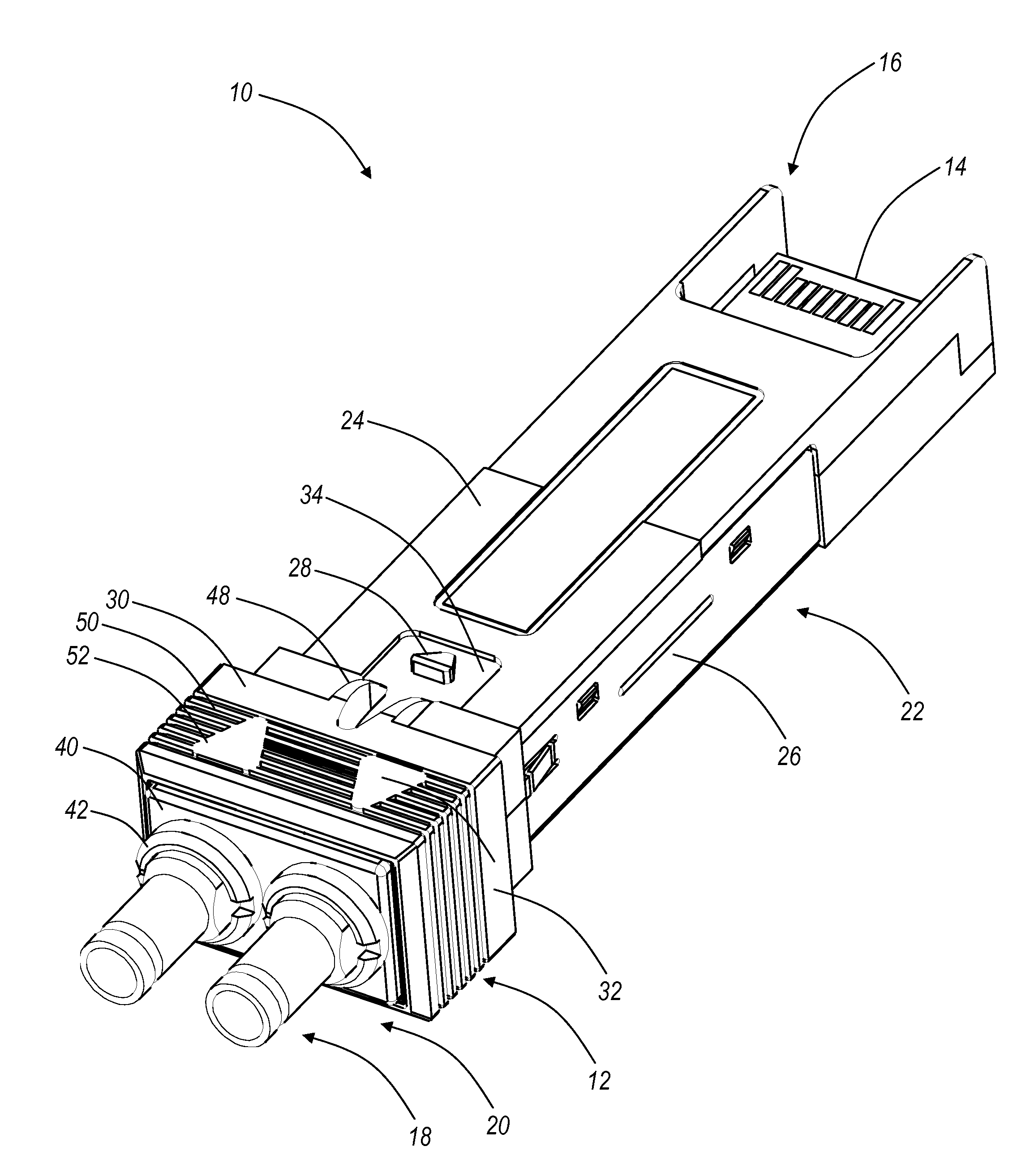 Ejector apparatus and associated assembly method for pluggable transceivers