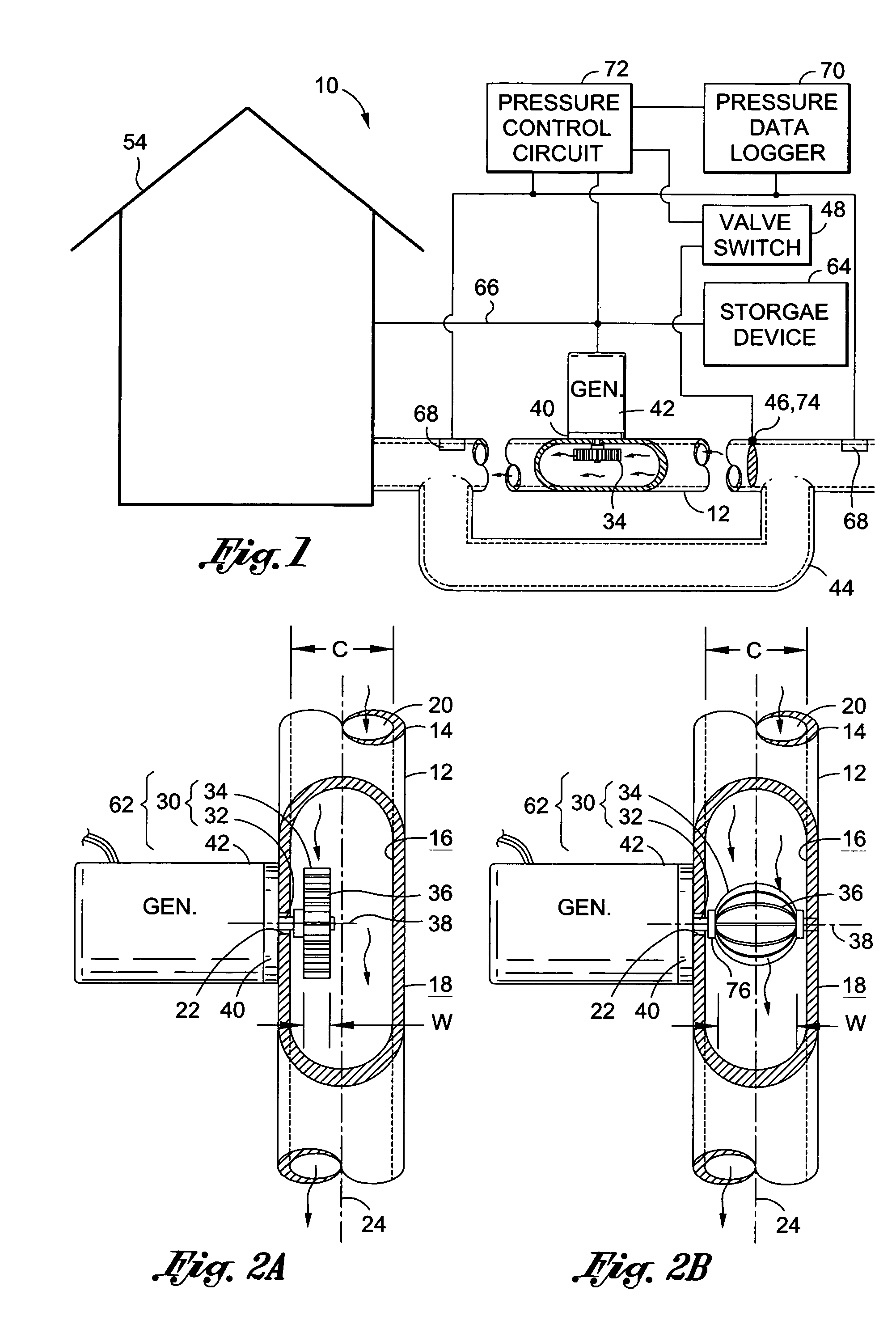 Flow generator for use in connection with a utility conduit