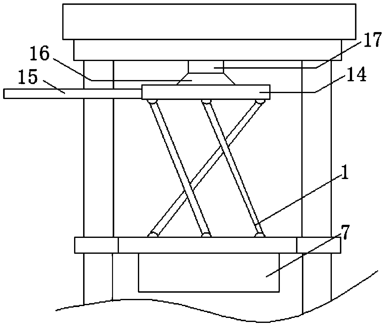 Crude oil residue extruding and filtering device