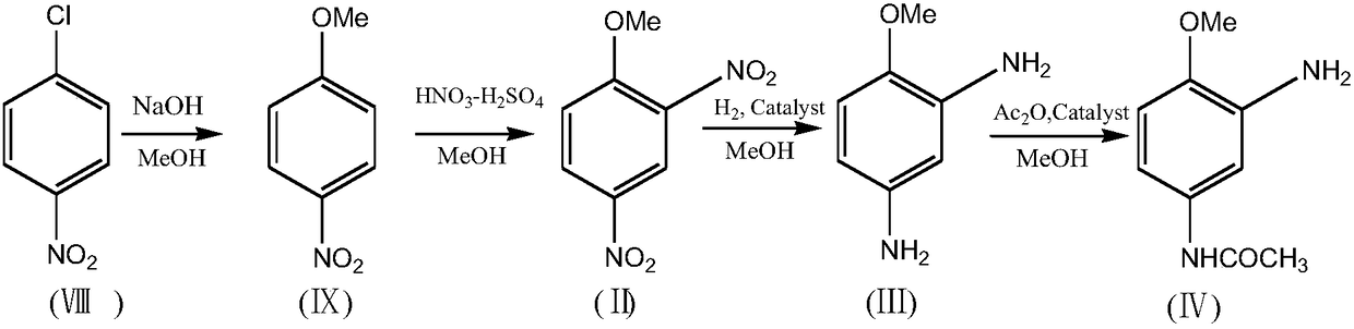 Process for synthesizing 2-amino-4-acetylaminoanisole