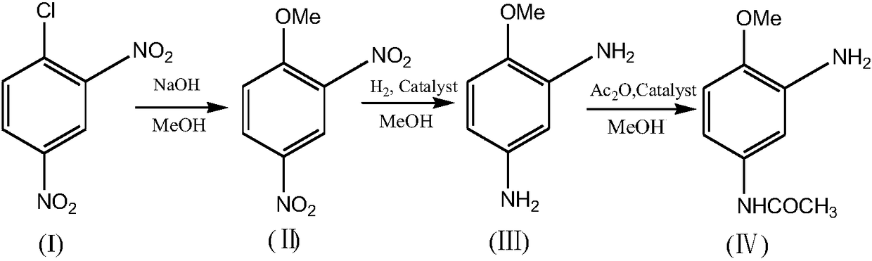 Process for synthesizing 2-amino-4-acetylaminoanisole