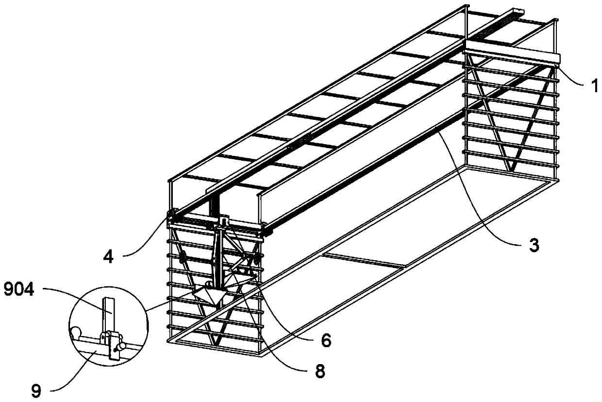 Double-axis equipment frame body of motor pump shell casting equipment