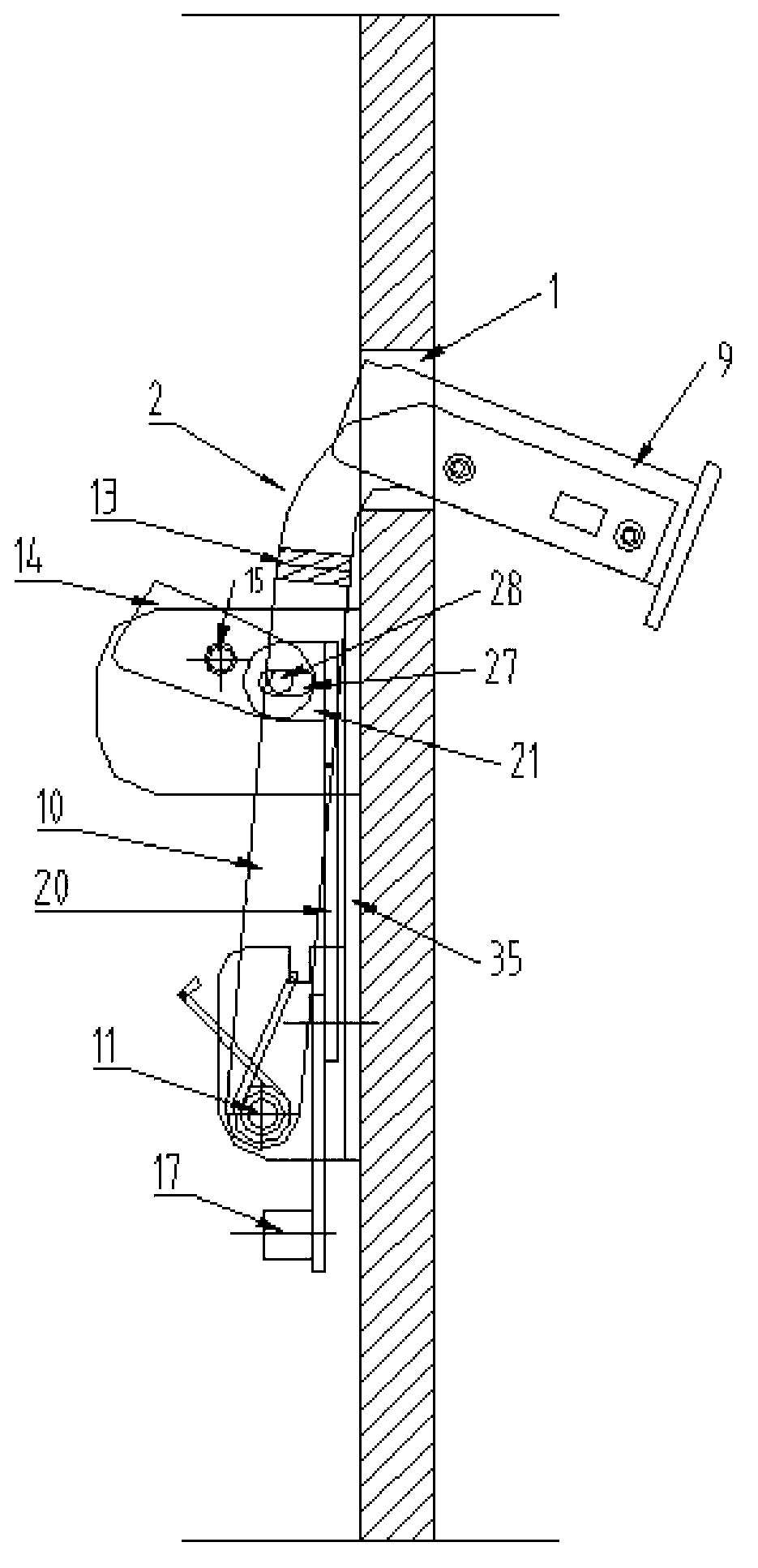 Concealed keyboard device of electronic lock