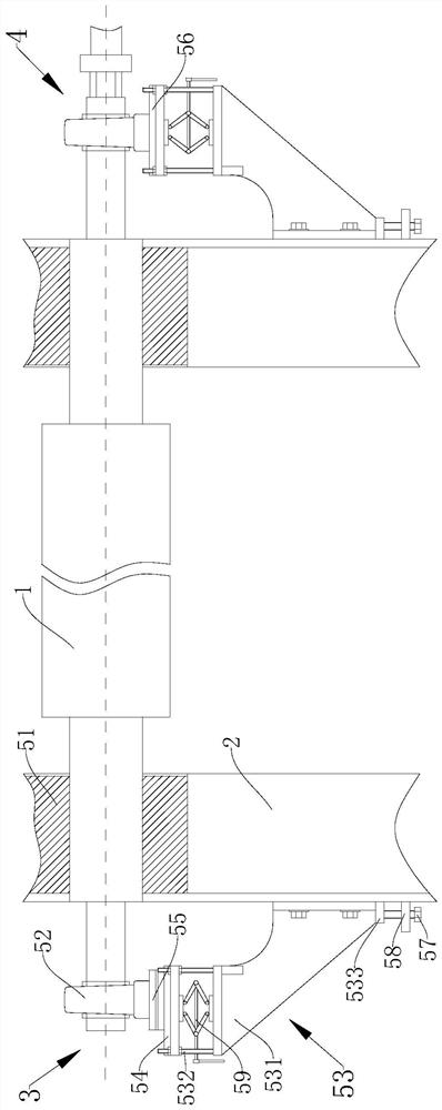 Sealing and supporting device for two ends of transition roller in sealing box