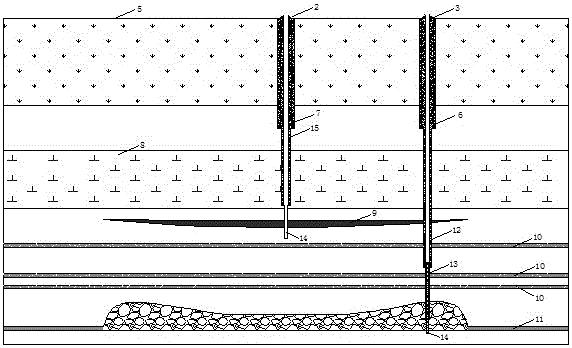 Simultaneous implementation method of ground borehole drainage for pressure relief gas and overlying rock isolation grouting filling