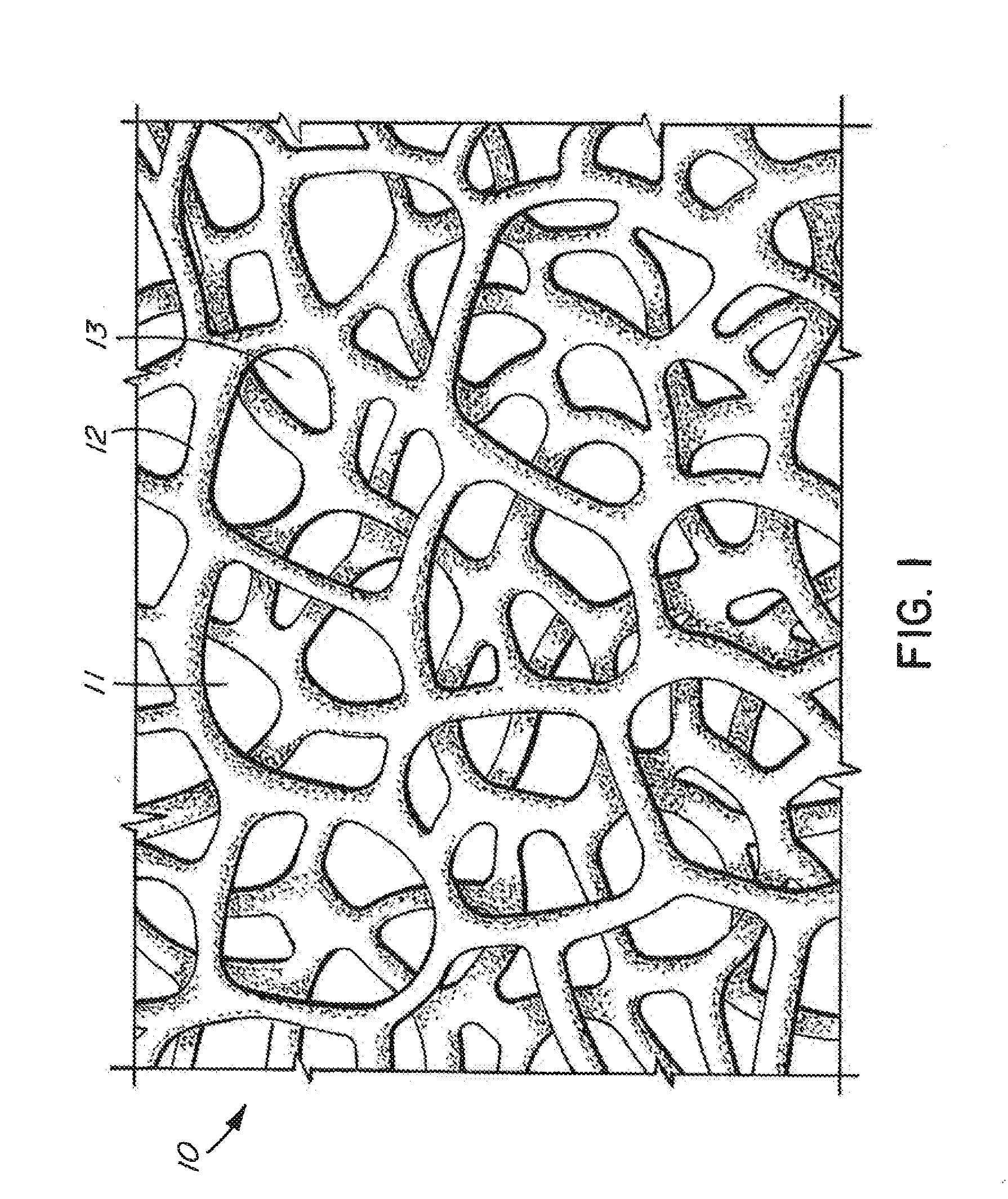 Reticulated open-cell foam modified by fibers extending across and between the cells of said foam and preparation methods thereof