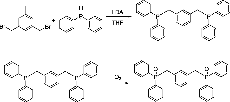 Pincer-shaped skeleton ligand containing phosphine bond and preparation of ligand, and preparation method of Pincer-shaped organic compound