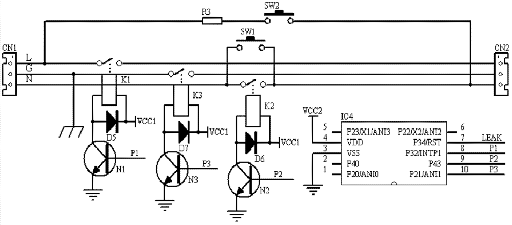 Leakage protection device against accidental power failure