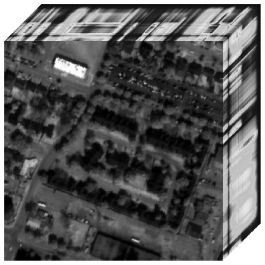 Hyperspectral image eigen decomposition method based on digital surface model assistance