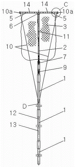 Hornet nest removing device and use method thereof