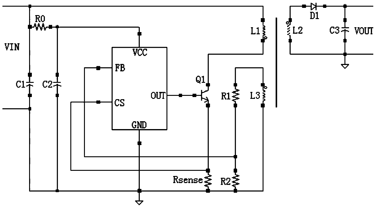 Frequency hopping control circuit of offline single-side voltage stability control system