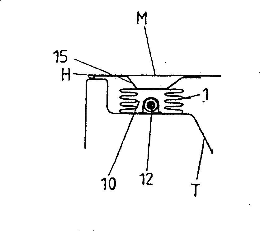 Arrangement for deviating part of the external panelling of a motor vehicle