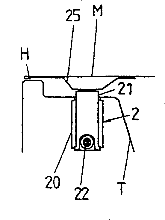 Arrangement for deviating part of the external panelling of a motor vehicle