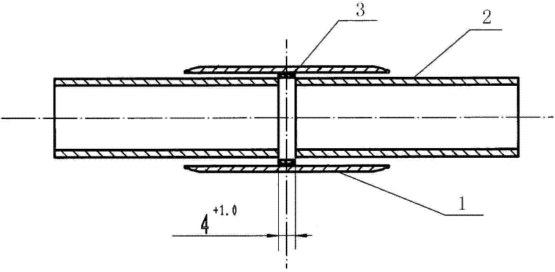 Welding method of vertically brazed joint of stainless steel conduit