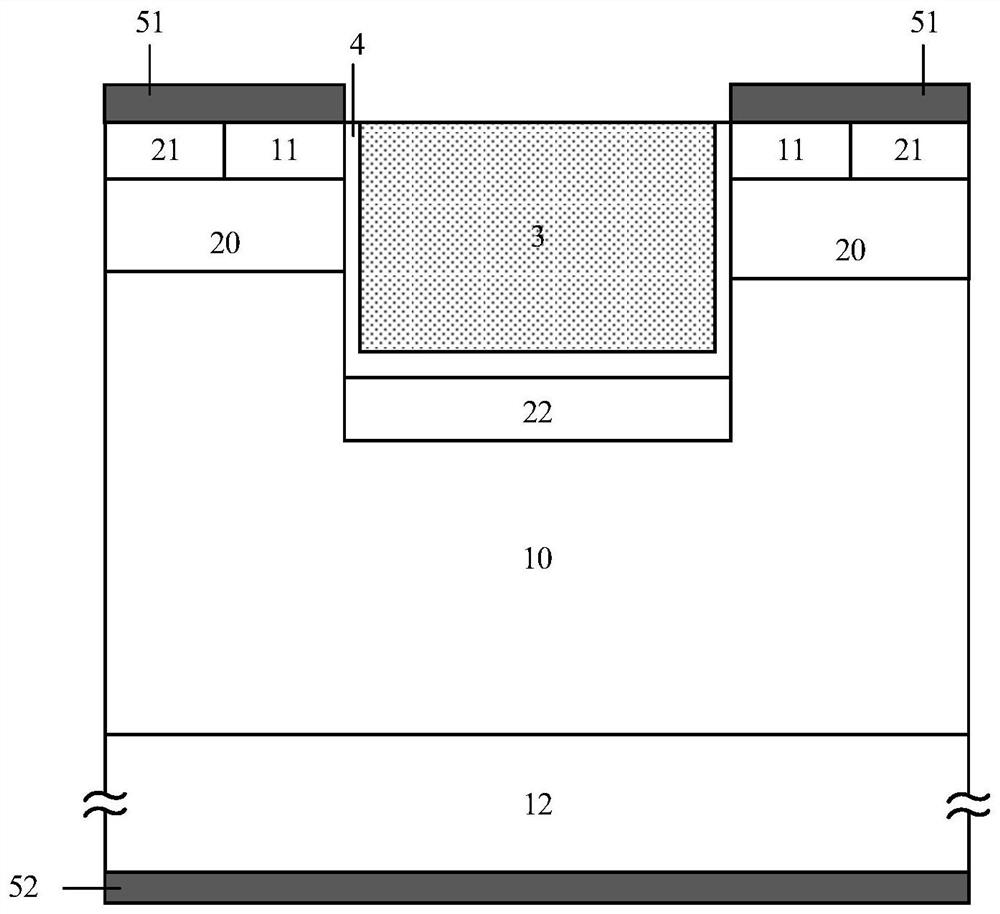 Bottom trench Schottky contact sic MOSFET device