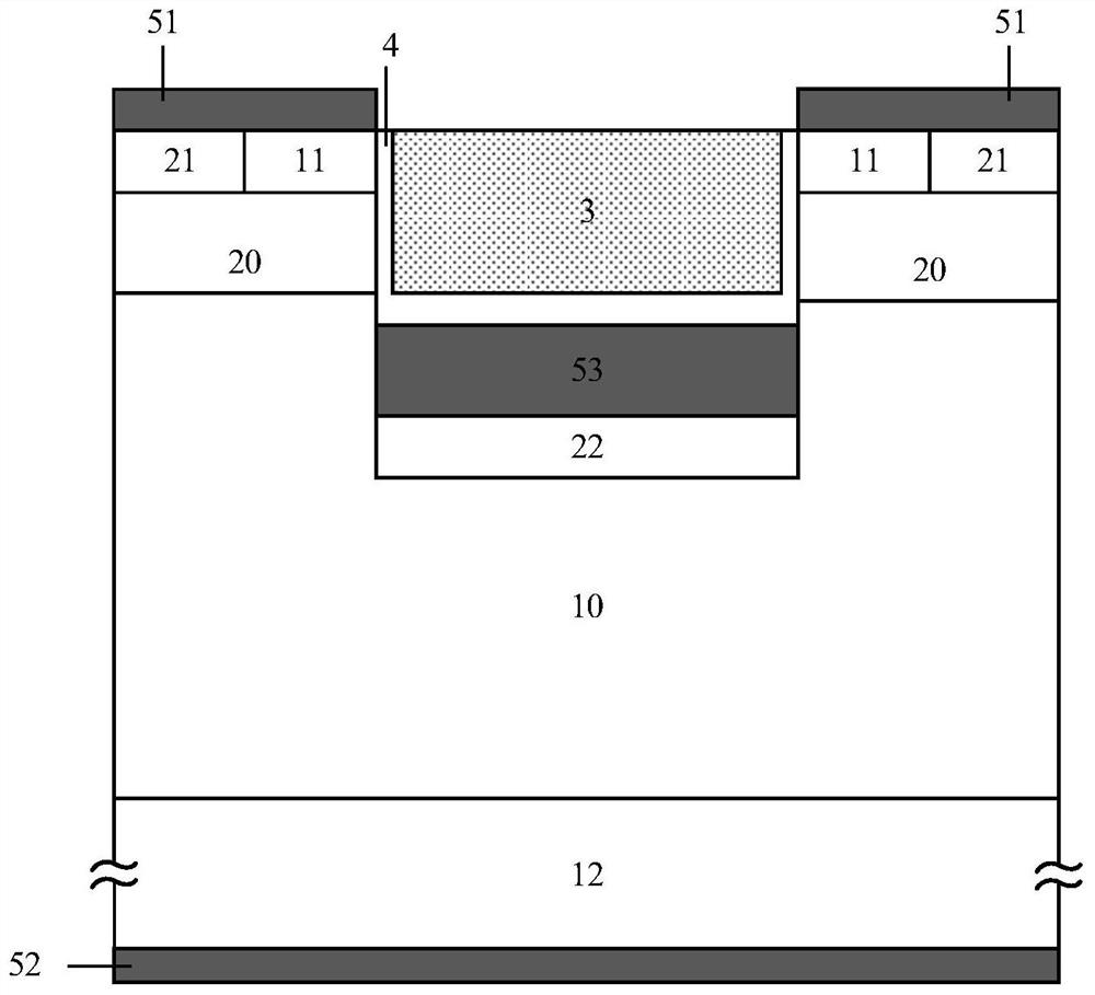 Bottom trench Schottky contact sic MOSFET device