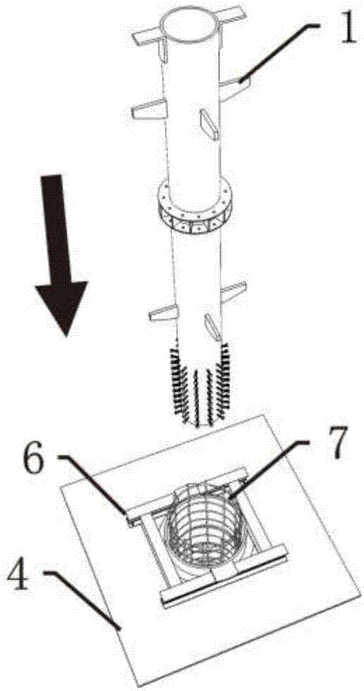 Steel pipe column verticality adjusting device and pile column integrated construction technology by using steel pipe column verticality adjusting device in reverse construction