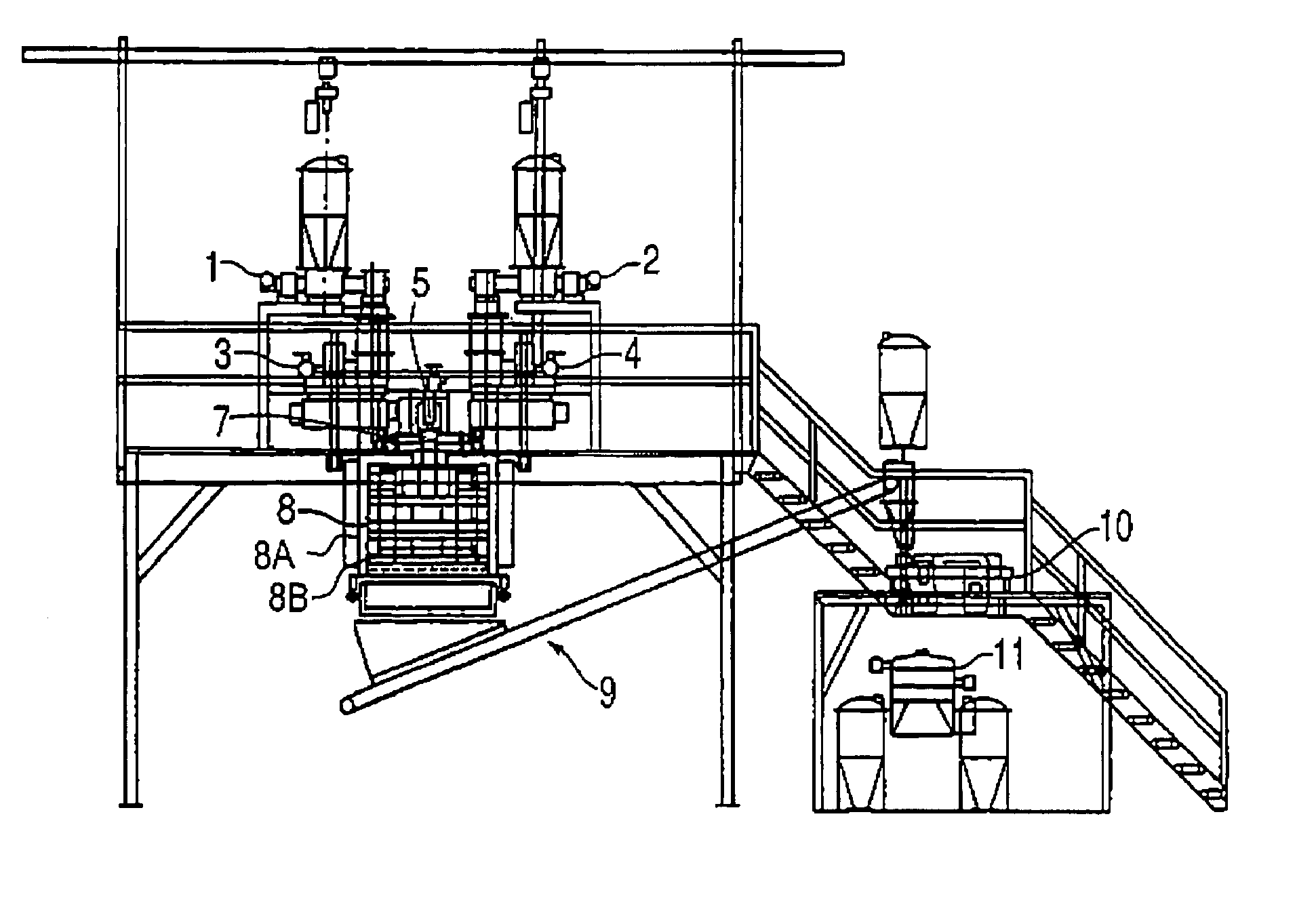 Continuous method and apparatus for manufacture of uniform size flake or powder