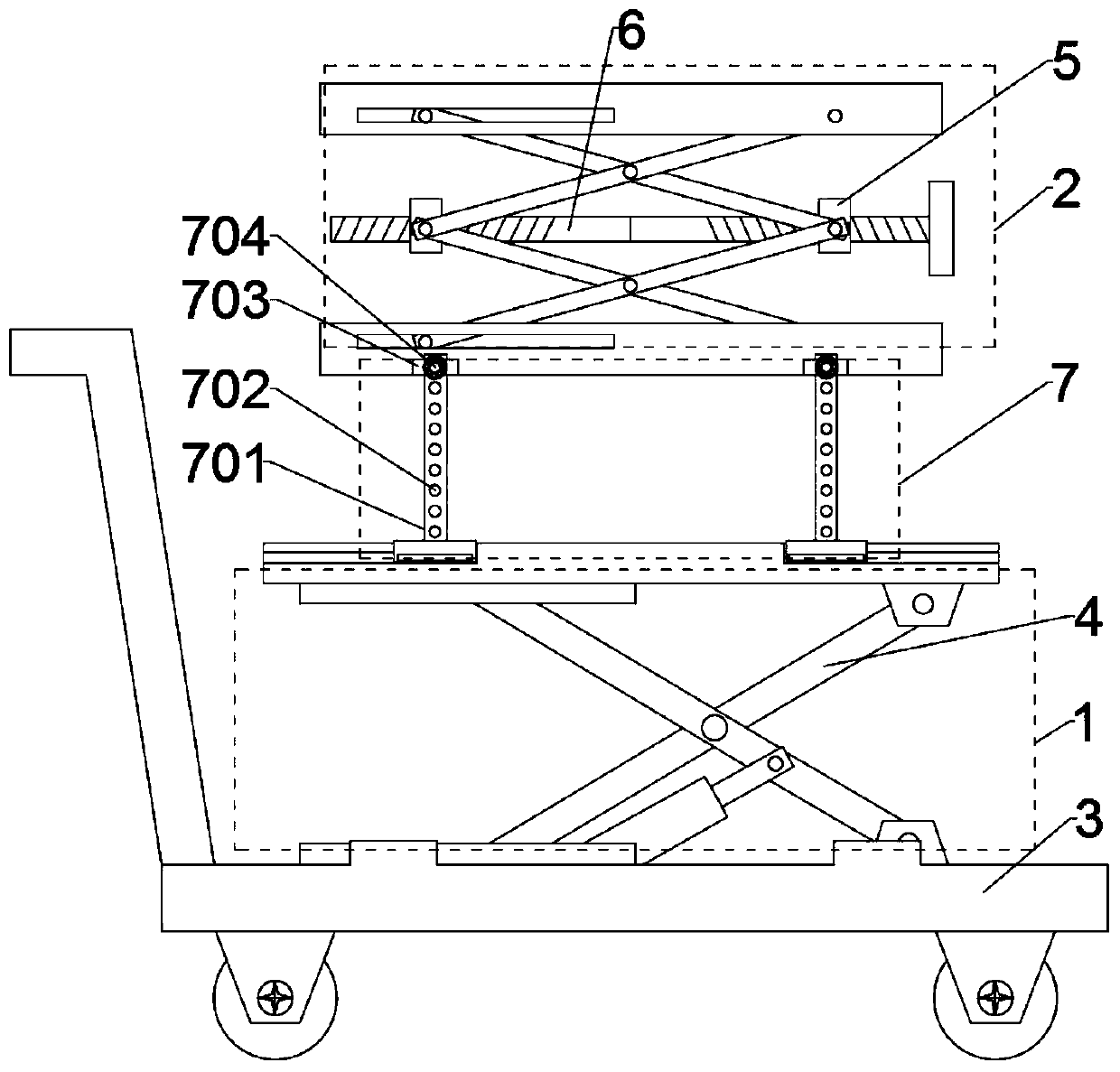 Moving type lockout device supporting platform device