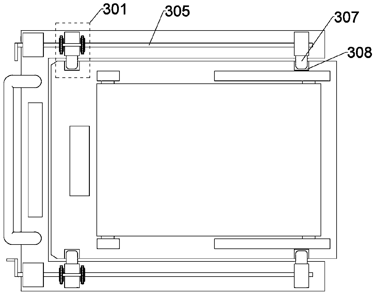 Moving type lockout device supporting platform device