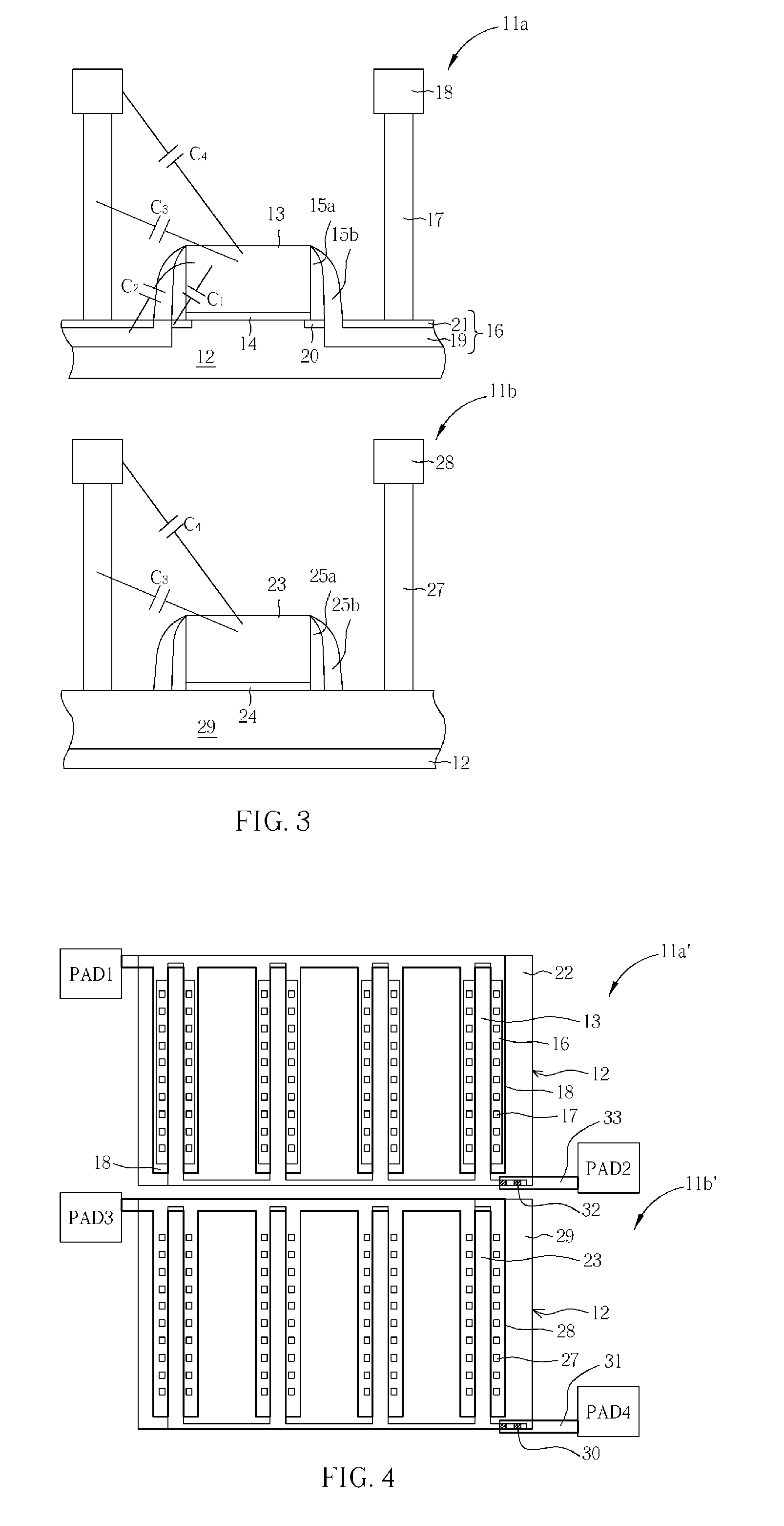 Method to extract gate to source/drain and overlap capacitances and test key structure therefor