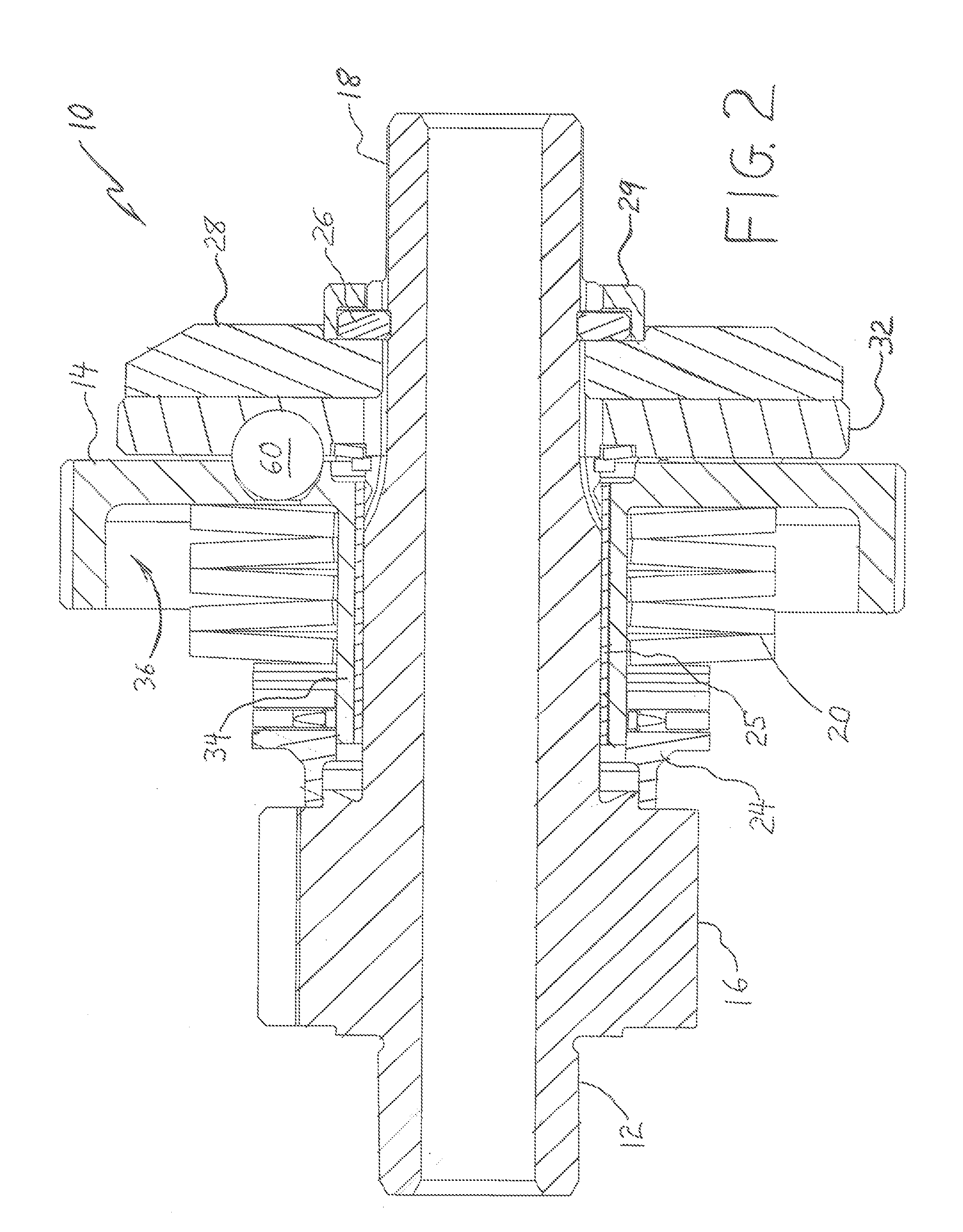 Non-chattering ball detent torque limiter