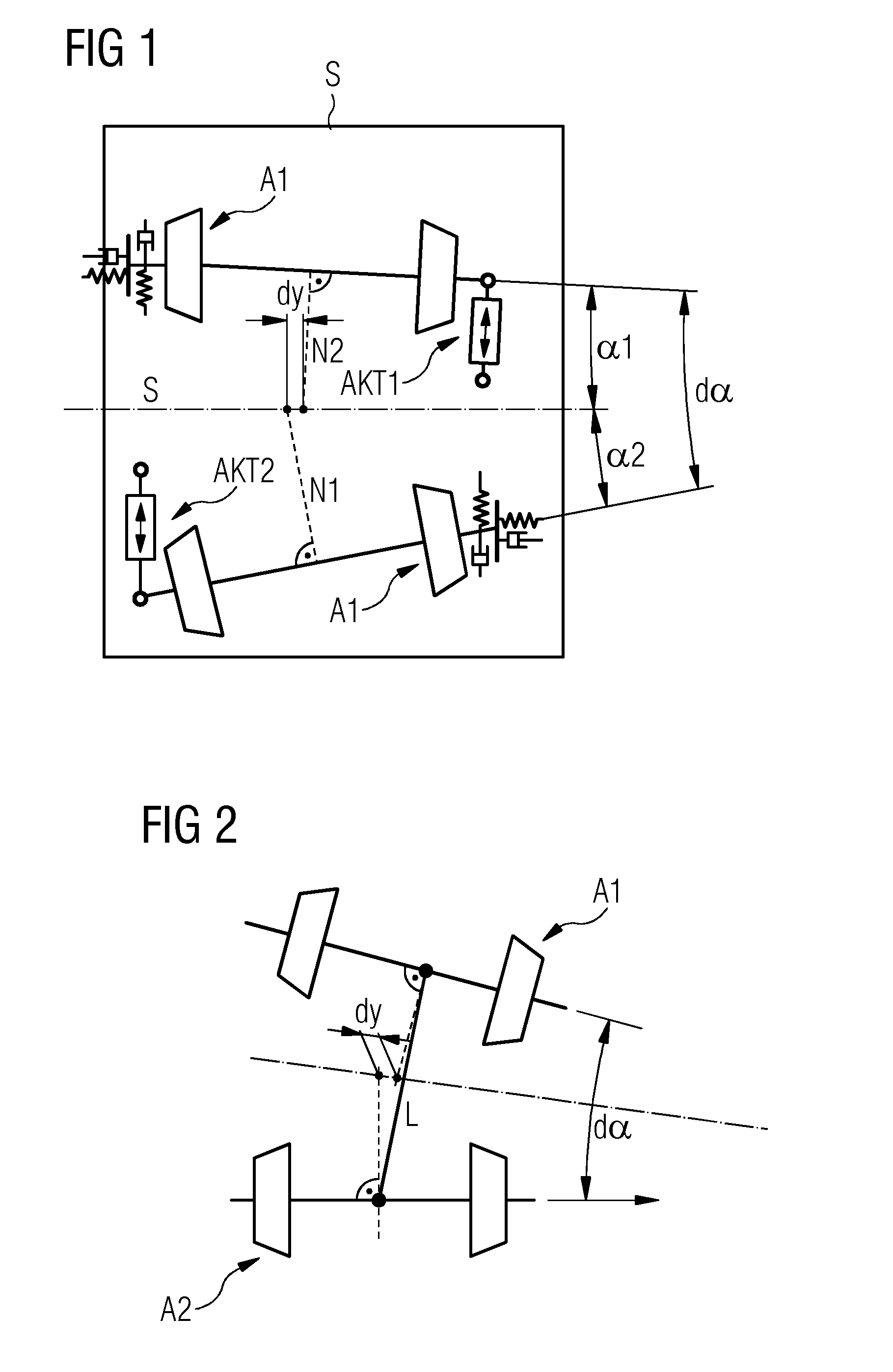 Rail vehicle with variable axial geometry