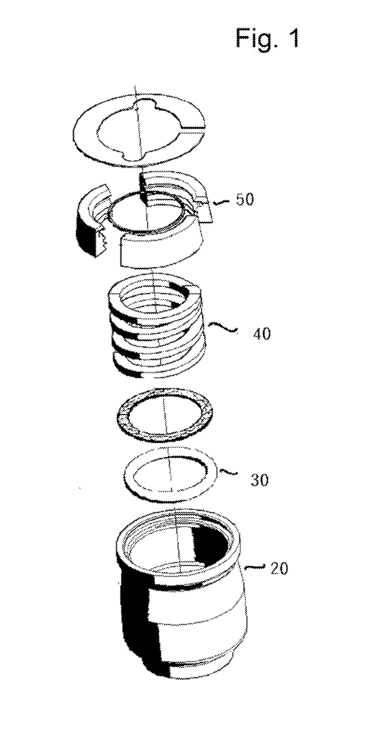 Pipe connecting device using rotary wedge