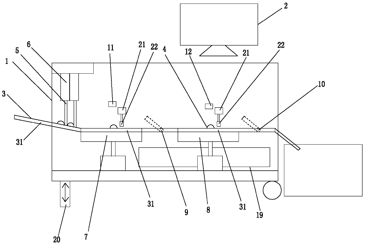 Self-aligning roller visual inspection machine