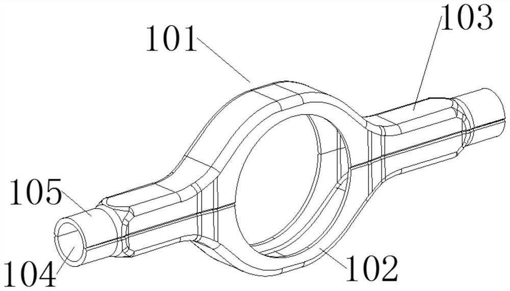 Automobile rear axle housing three-face milling method