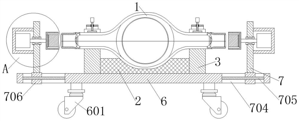 Automobile rear axle housing three-face milling method