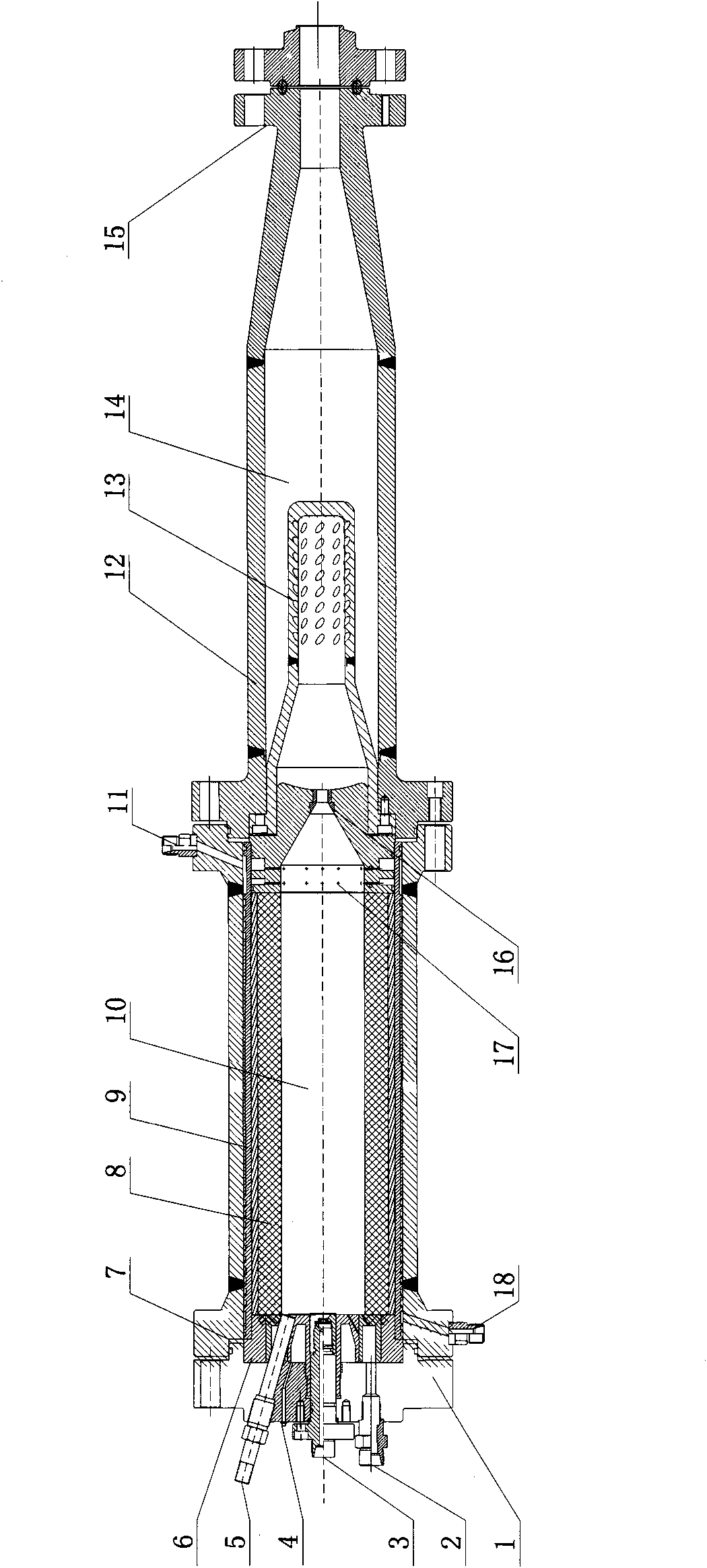 Water injection type high-pressure combustion method