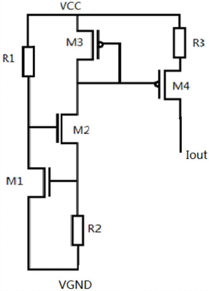 Low-temperature-drift current source circuit insensitive to power source