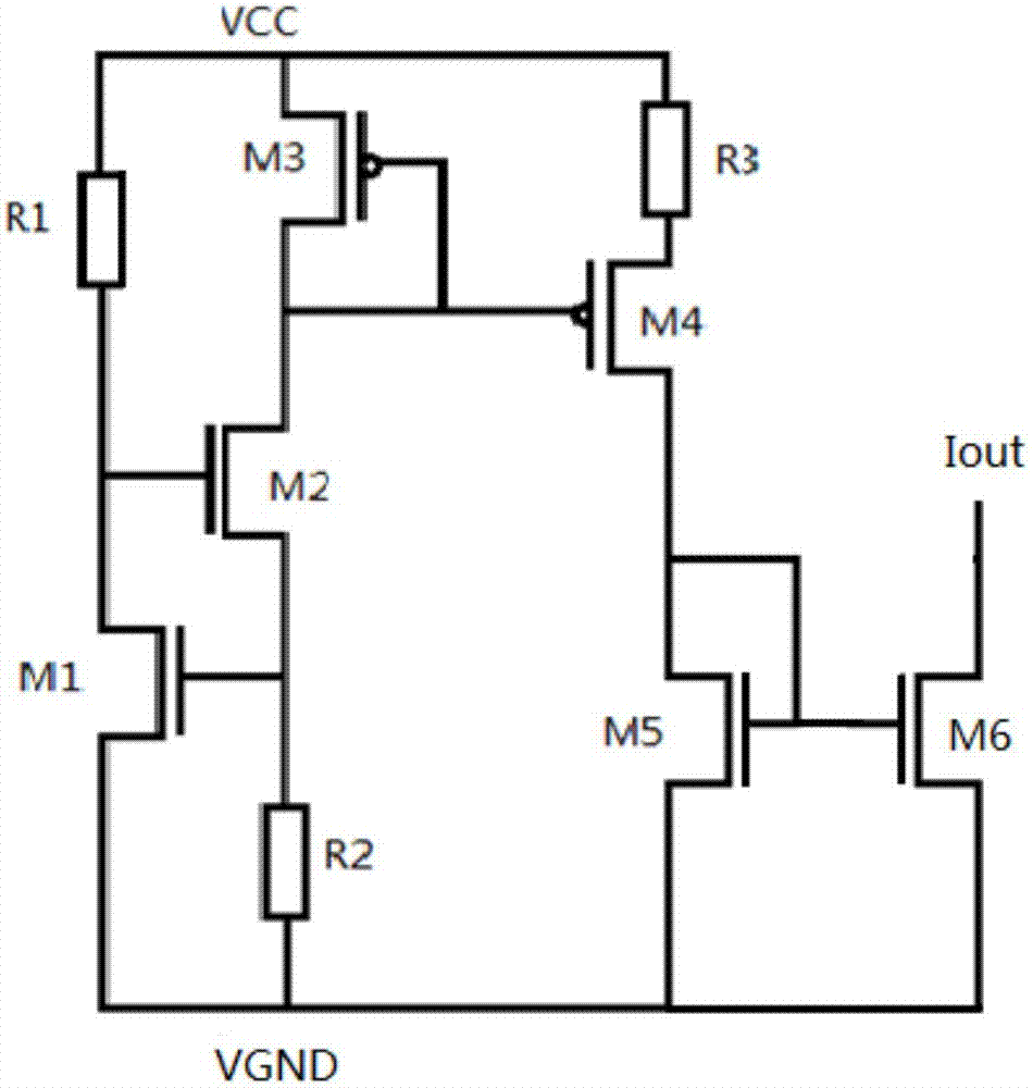Low-temperature-drift current source circuit insensitive to power source