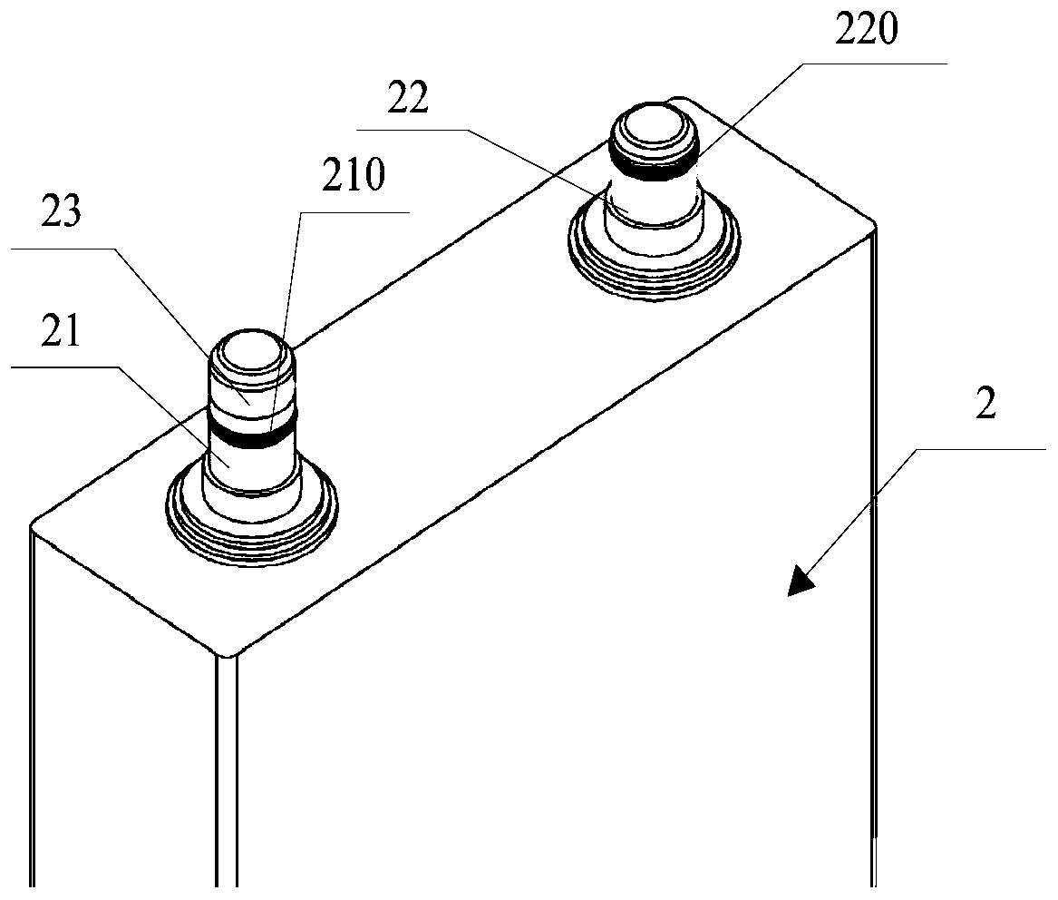 Electrical connection structure of pluggable battery cabinet
