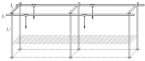 Installation method of electric hoist hanger