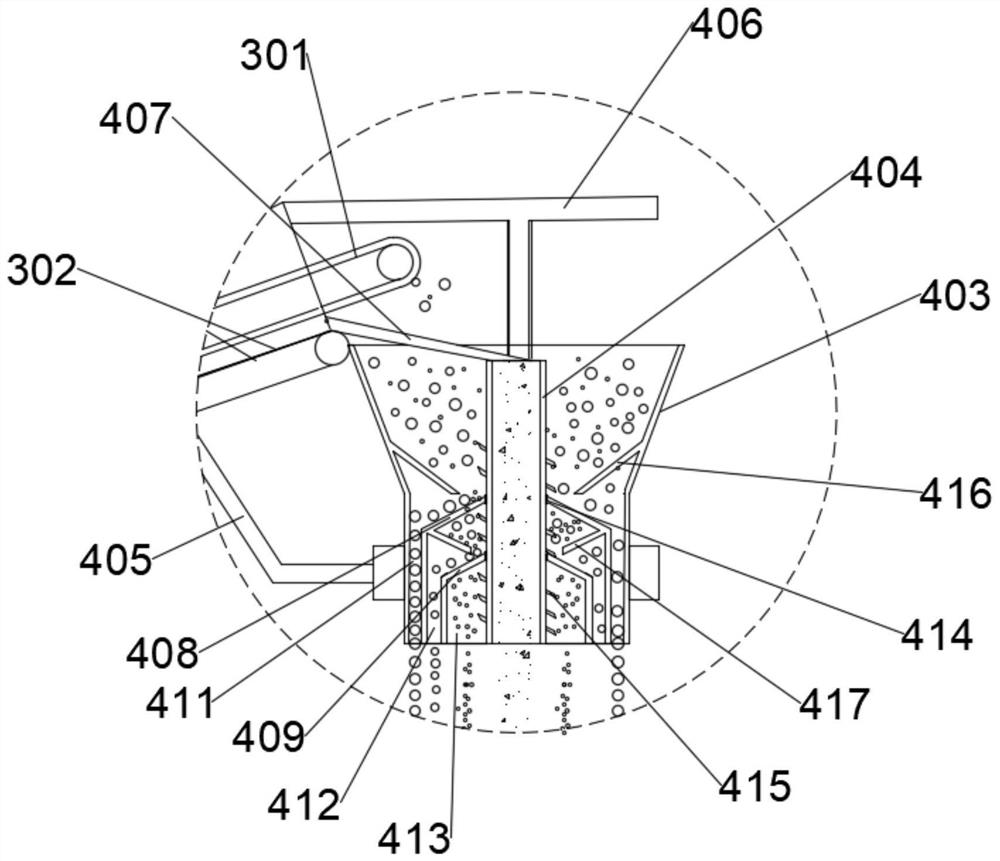 A rotary tower limestone stacking device