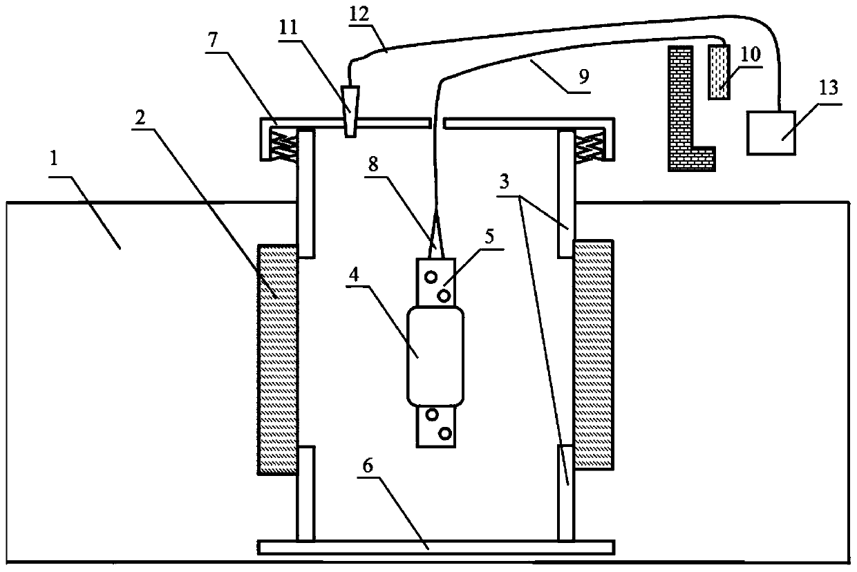 Open hole exploding fracturing experiment device and method