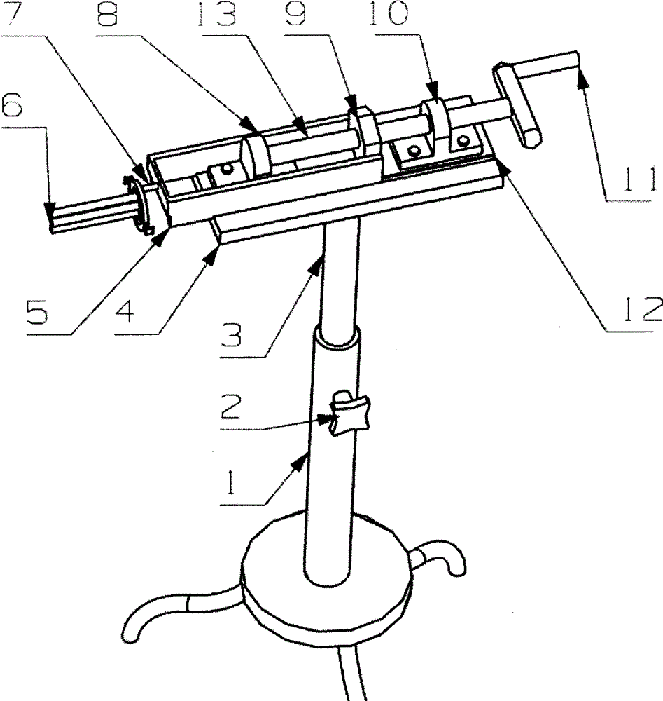Vertical manual-feeding moxa stick clamping unit