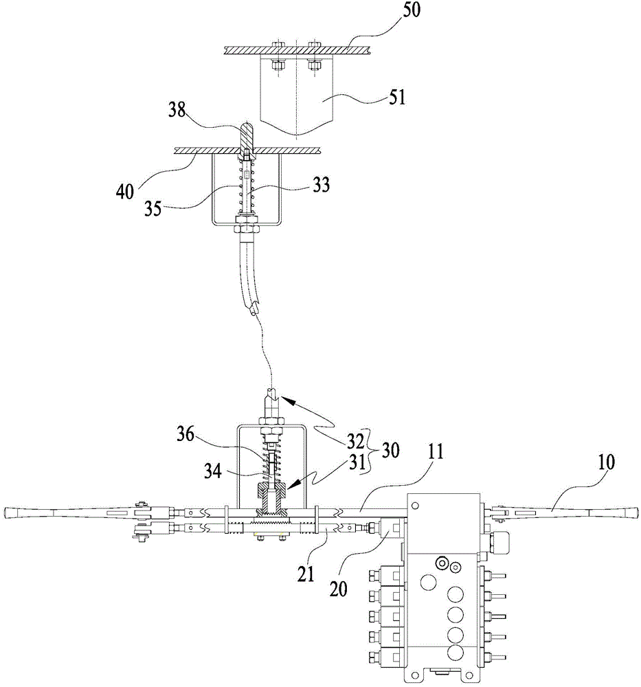 Crane supporting leg operating mechanism and crane with same