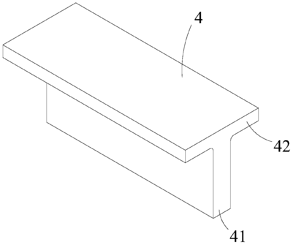 Method for erecting T-shaped beam by using small-sized machinery