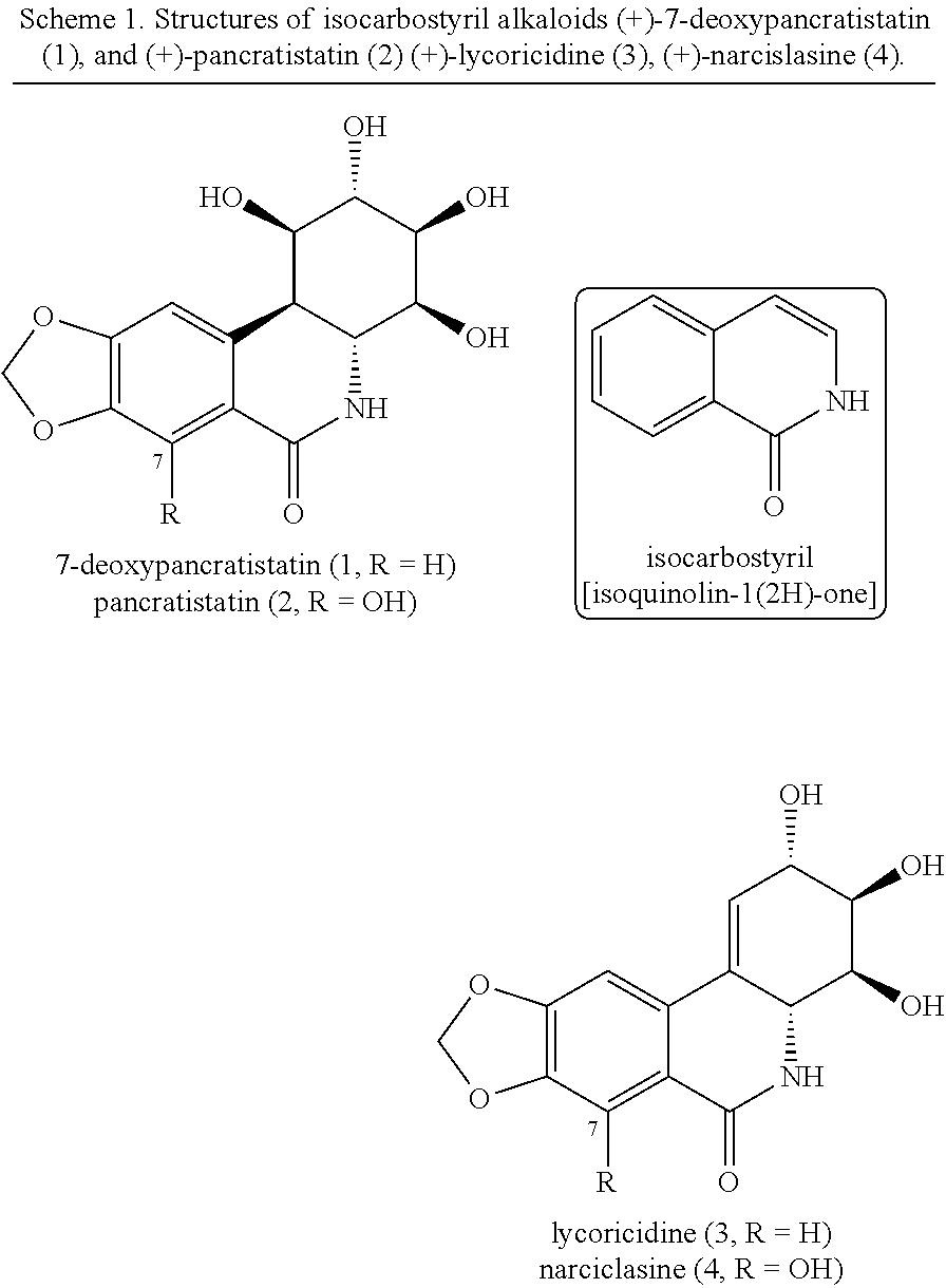 Isocarbostyril alkaloids and functionalization thereof