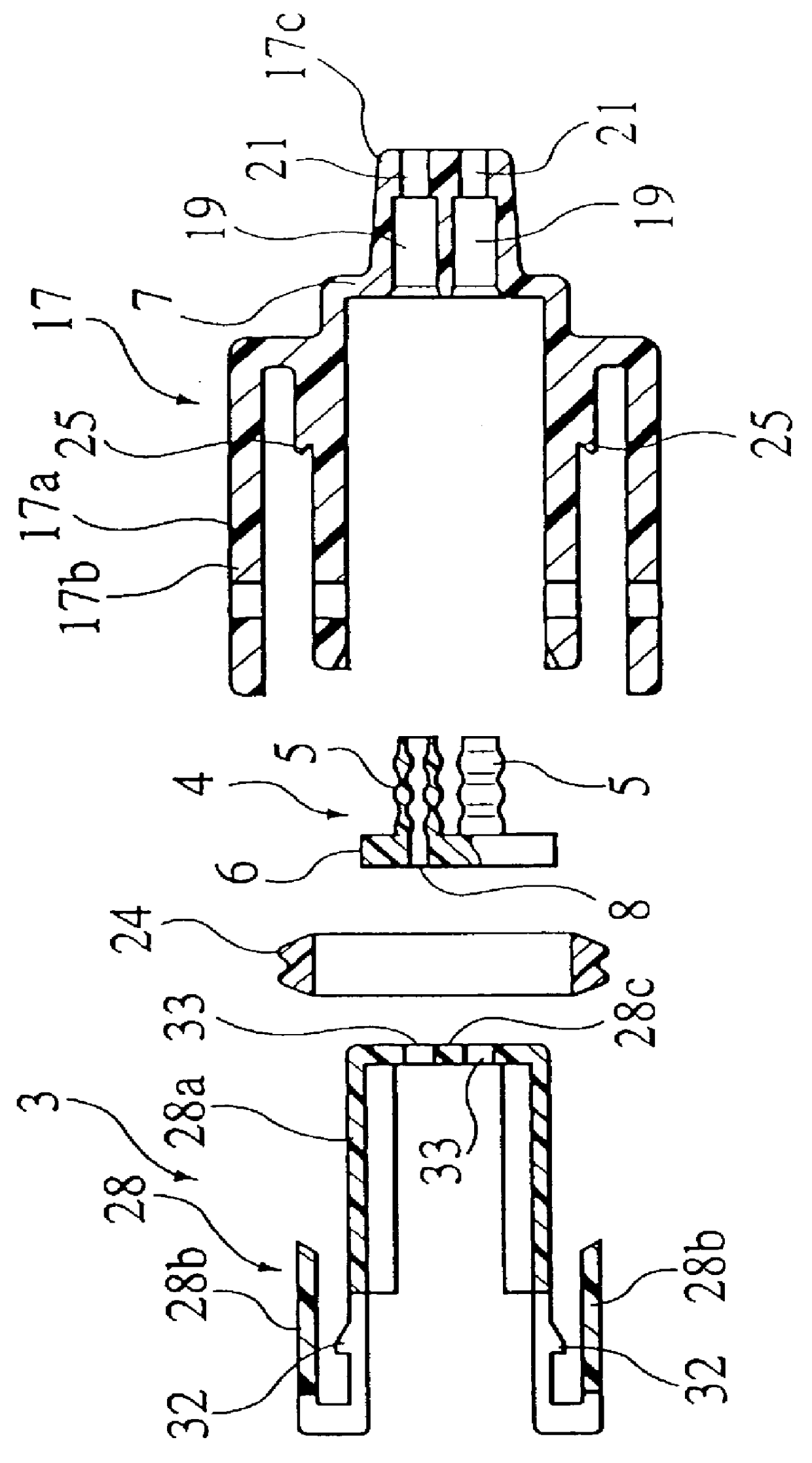 Waterproof connector and method for assembling same