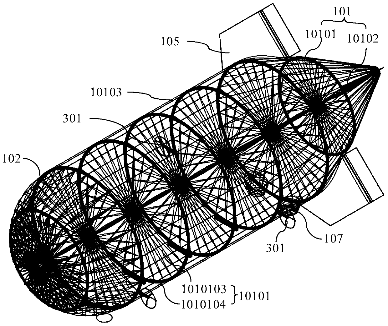 Stratospheric airship with large-scale rigid-flexible integrated structure