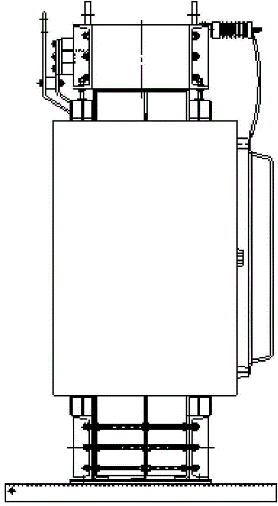 Three-column pull plate type dry amorphous alloy transformer