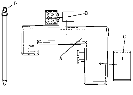 Laser positioning type liquid transferring gun