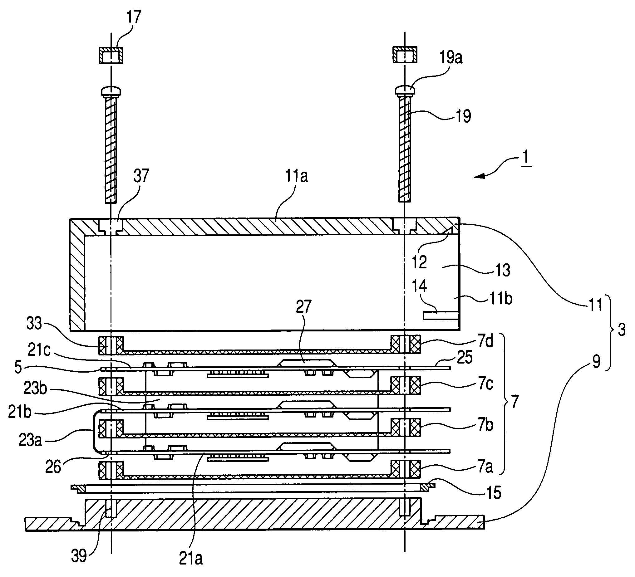 Multilayer electronic circuit device