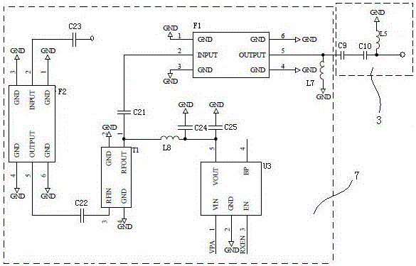 Gas meter wireless spread spectrum transceiver system and its pcb layout structure