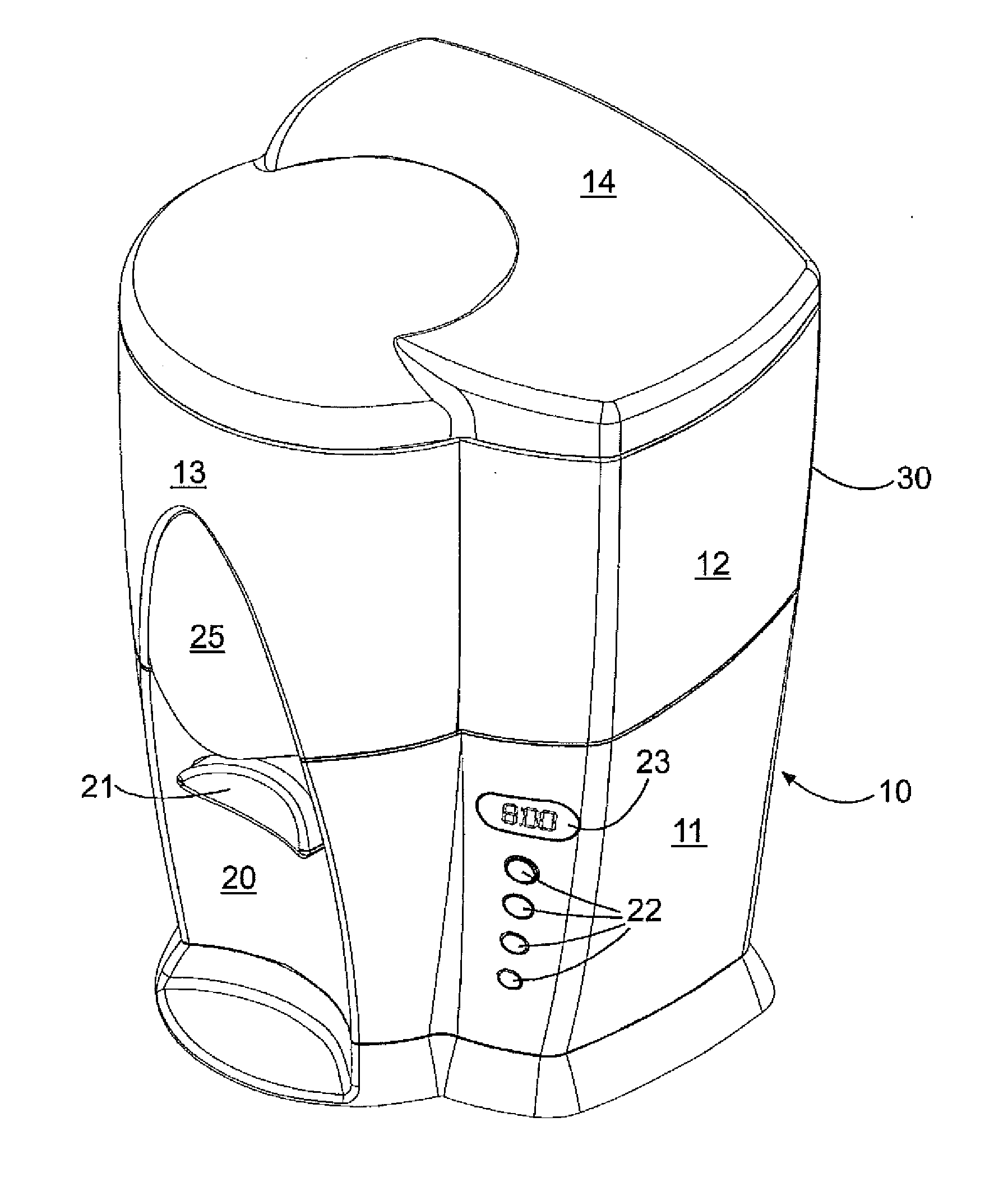 Hot beverage maker with cup-actuated dispenser